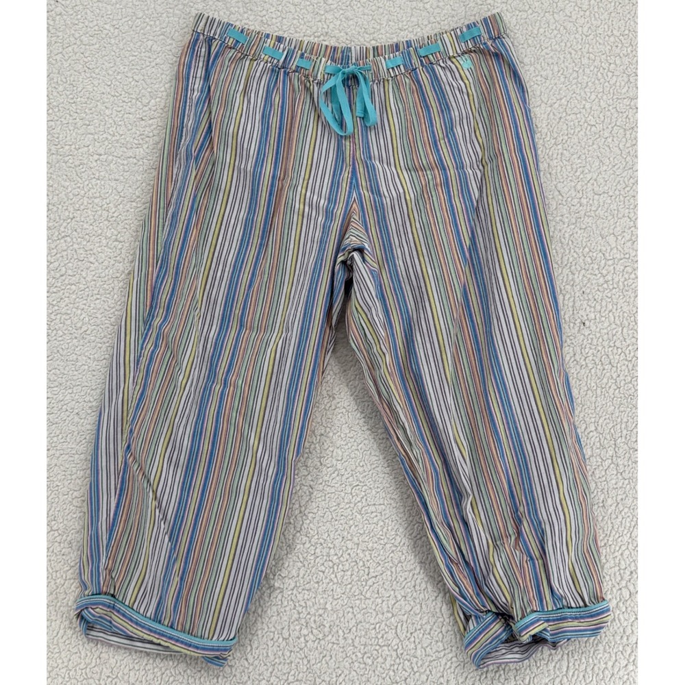 Victoria's Secret Women Size L Stripe Pajama Set Long Sleeve Button Top Pants - Picture 4 of 9